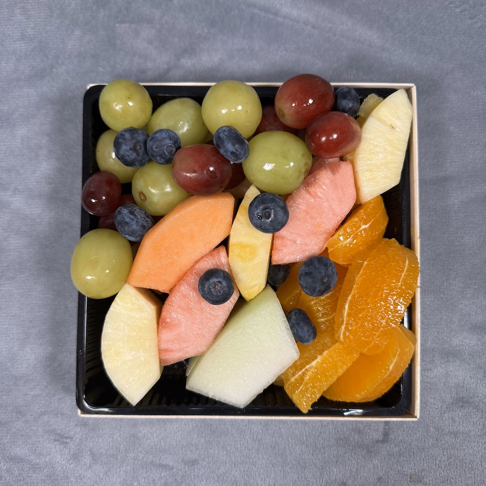 2 lb fresh-cut fruit medley with melon, pineapple, grapes, and blueberries