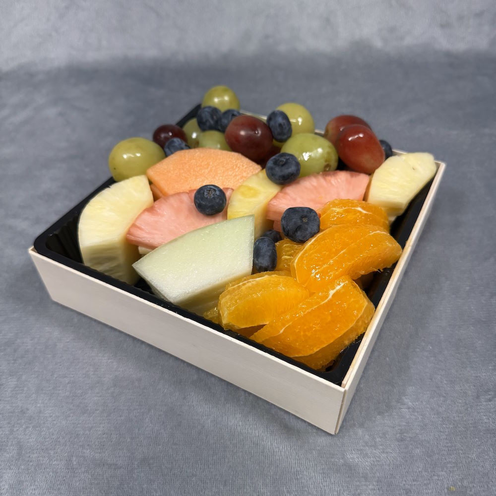 2 lb fresh-cut fruit medley with melon, pineapple, grapes, and blueberries