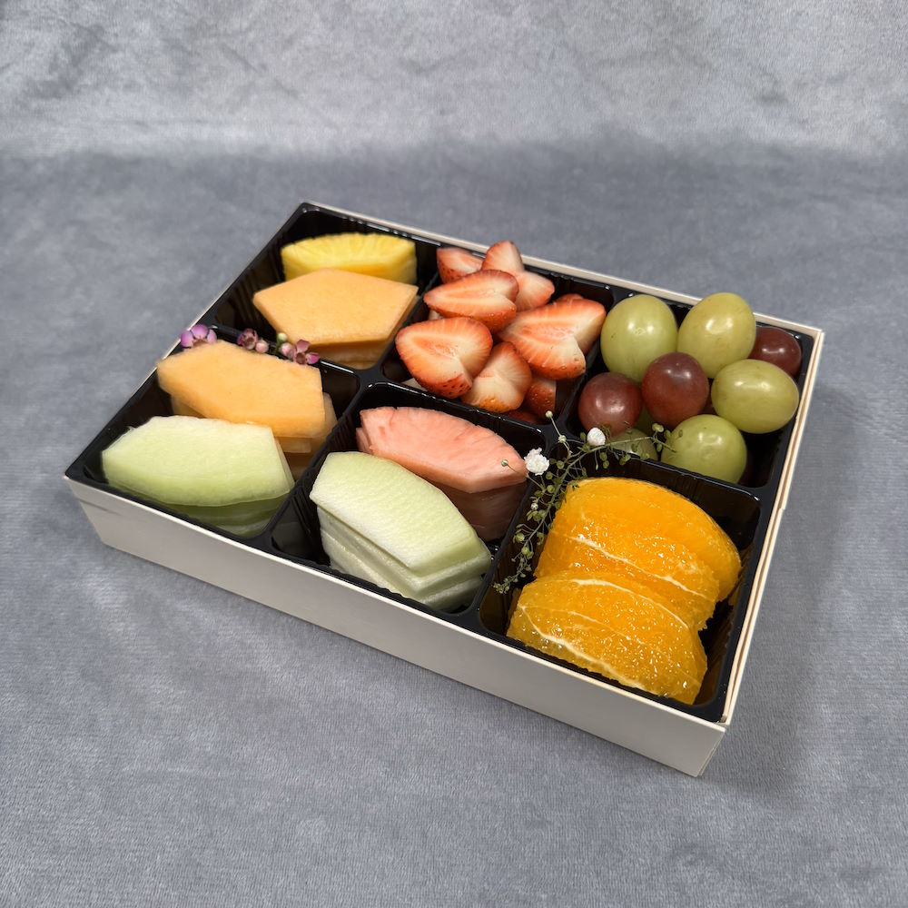 3 lb fresh-cut fruit medley with melon, pineapple, grapes, and strawberries