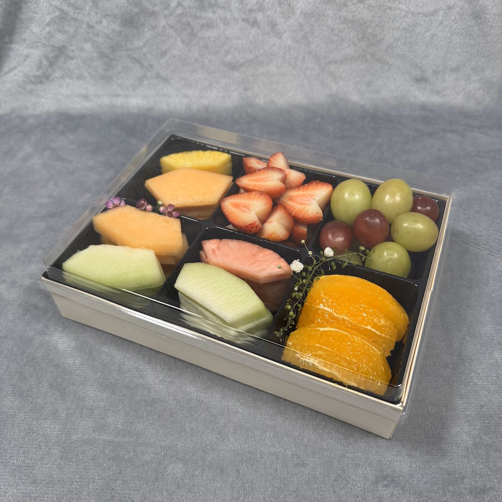 3 lb fresh-cut fruit medley with melon, pineapple, grapes, and strawberries