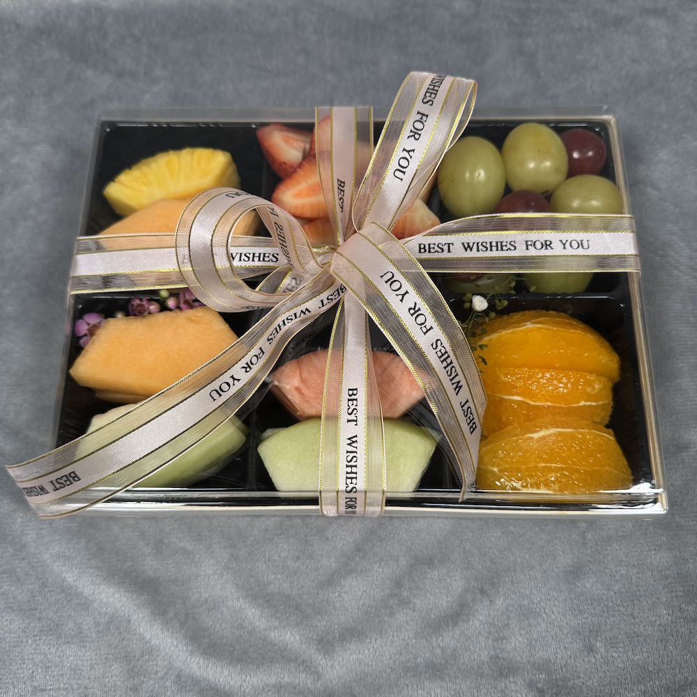 3 lb fresh-cut fruit medley with melon, pineapple, grapes, and strawberries